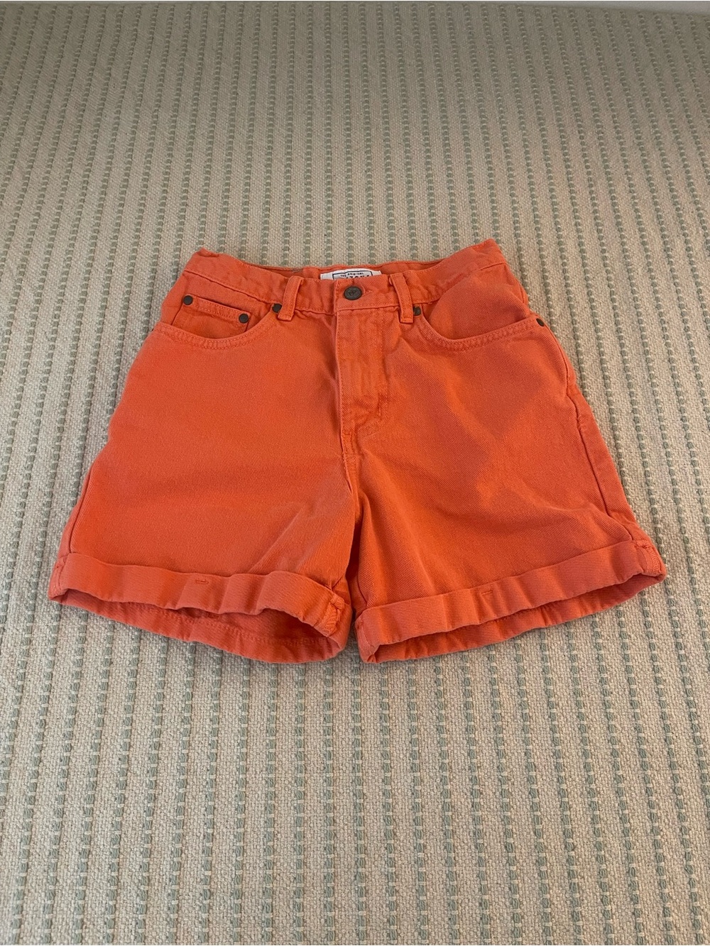 Vintage Arizona Jean Company Orange Denim Shorts - Size: 5